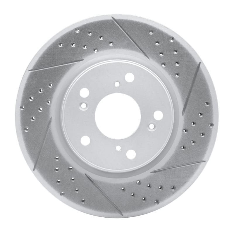 R1 Concepts — R1 13-22 Honda Accord Sedan Front Right Drilled & Slotted Geo-Carbon Rotor
