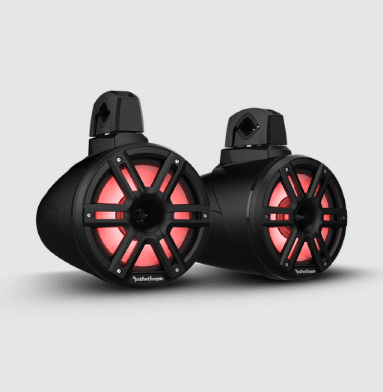 Rockford Fosgate UTV — Rockford Fosgate M2 8in. Color Optix 2-Way Horn Loaded Wake Tower Speakers (Pair) - Black