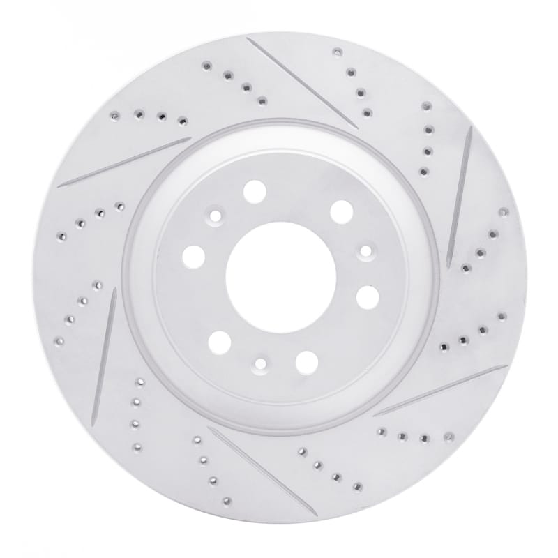 R1 Concepts — R1 04-09 Cadillac Srx Front Right Drilled & Slotted Geo-Carbon Rotor