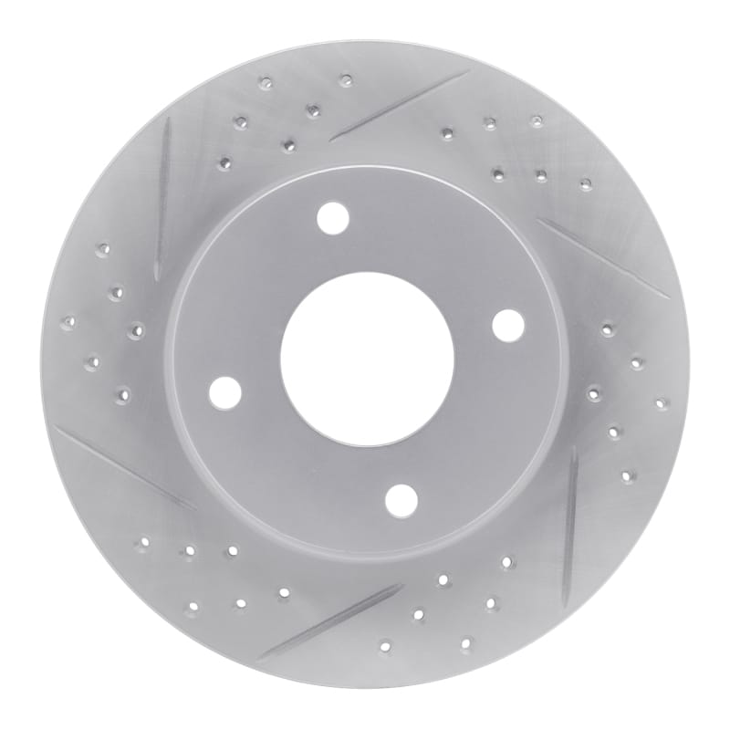 R1 Concepts — R1 07-17 Nissan Versa Front Left Drilled & Slotted Geo-Carbon Rotor