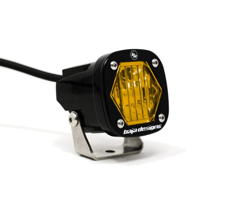Baja Designs — Baja Designs S1 Amber Wide Cornering LED Light w/ Mounting Bracket Single