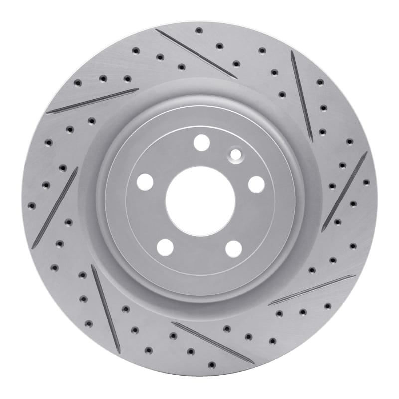 R1 Concepts — R1 13-19 Ford Taurus Excl Sho Front Right Drilled & Slotted Geo-Carbon Rotor