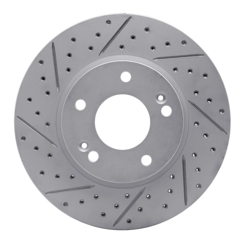 R1 Concepts — R1 17-22 Hyundai Ioniq Front Left Drilled & Slotted Geo-Carbon Rotor