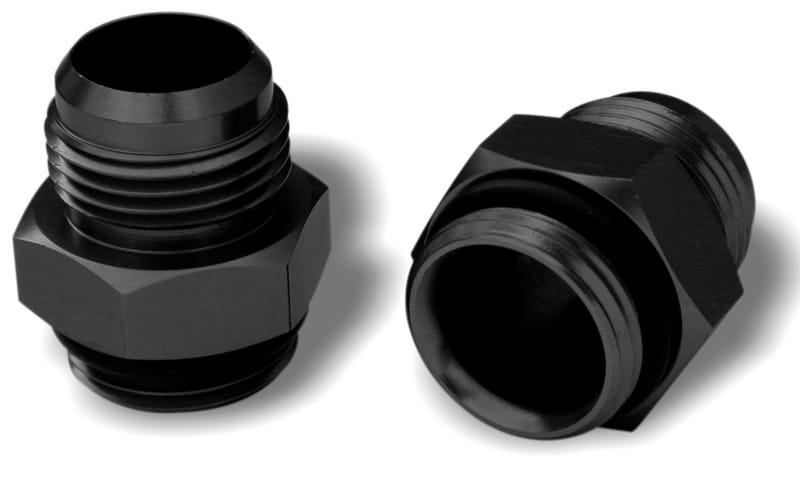 Moroso — Moroso Vacuum Pump Fitting -12An (Use w/Part No 22640/22641/22642) - Blue Anodized Aluminum - 2 Pack