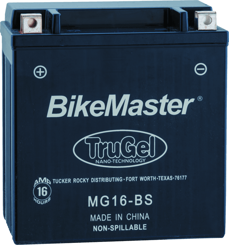 BikeMaster — MG16-BS Battery, 151mm L x 87mm W x 161mm H, 220 CCA