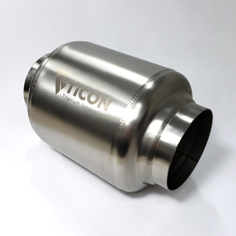Ticon — Ticon Industries 7in OAL 3.0in In/Out Ultralight Titanium Muffler
