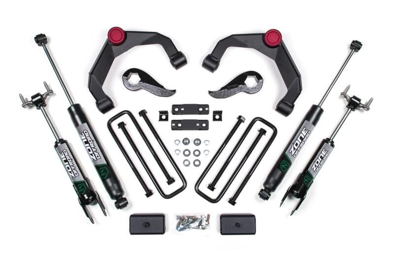 Zone Offroad — Zone Offroad 2020 GM 2500 / 3500 HD 3In Adventure Series (OE Key 84634344) w/ Overloads - Fox