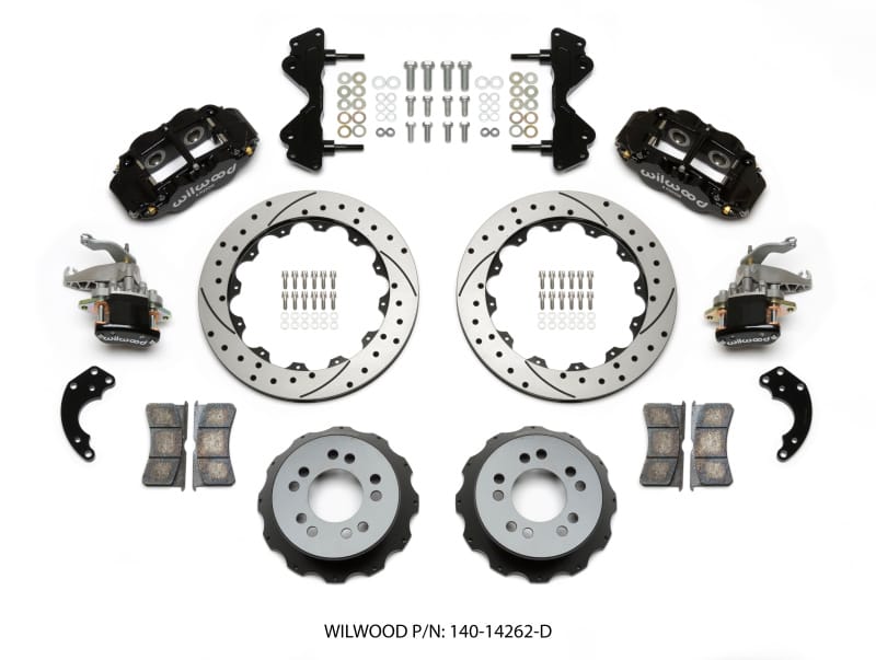 Wilwood — Wilwood Narrow Superlite 4R / MC4 Rear Kit 12.88 Drilled Currie Pro-Tour Unit Bearing Floater
BRAKE KIT