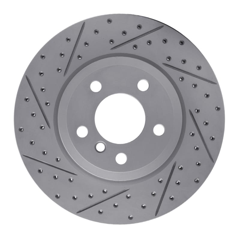 R1 Concepts — R1 04-10 BMW X3 Front Left Drilled & Slotted Geo-Carbon Rotor