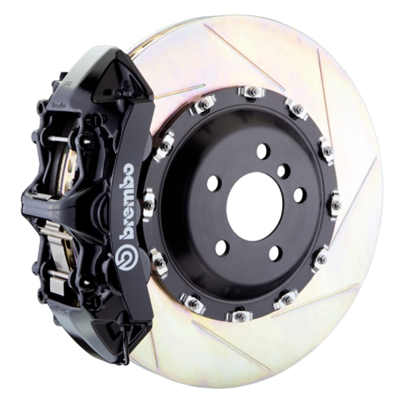 Brembo — Brembo 03-13 Flying Spur Front GT BBK 6 Piston Cast 411x34 2pc Rotor Slotted Type1 -Black