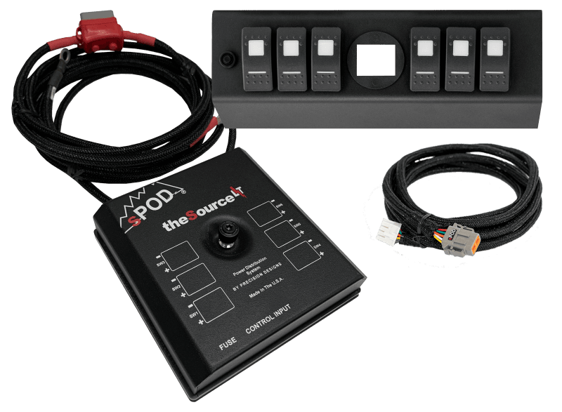 SPOD — Spod 09-18 Jeep Wrangler JK SourceLT w/ Genesis Adapter and Blue LED Switch Panel