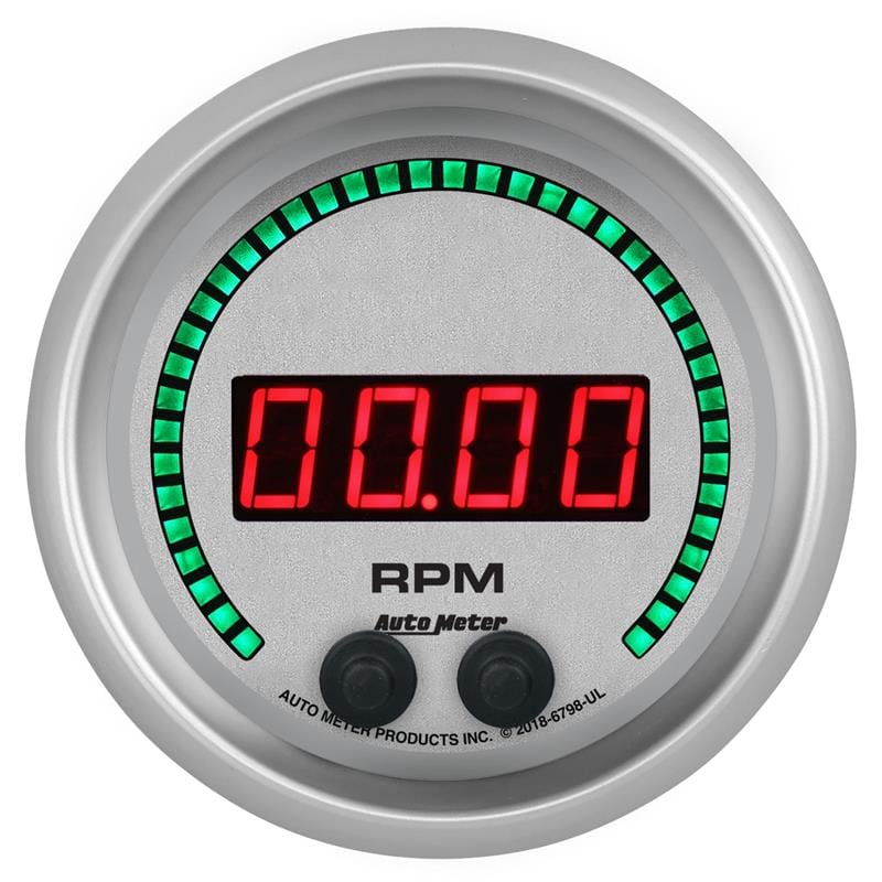 AutoMeter — Autometer 85.7mm Silver 0-16K RPM Tachometer Ultra-Lite Elite Digital Gauge
