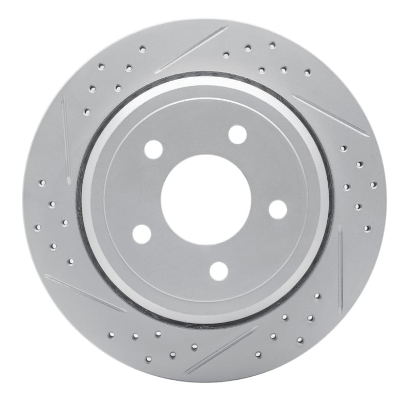 R1 Concepts — R1 03-11 Ford Crown Victoria Rear Left Drilled & Slotted Geo-Carbon Rotor