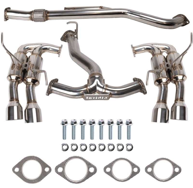 Invidia — Invidia 2022+ Subaru WRX Gemini Single Layer Quad Stainless Steel Tip Cat-Back Exhaust