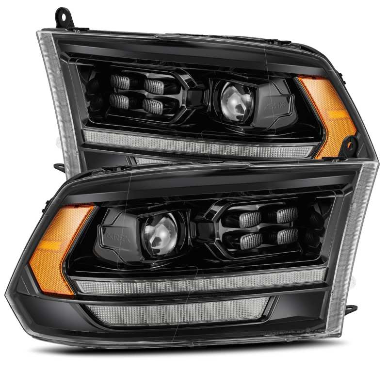 AlphaRex — AlphaRex 09-18 Dodge Ram 1500HD PRO-Series Proj Headlights Plank Style Alpha Black w/Seq Signal/DRL
Projector Headlights