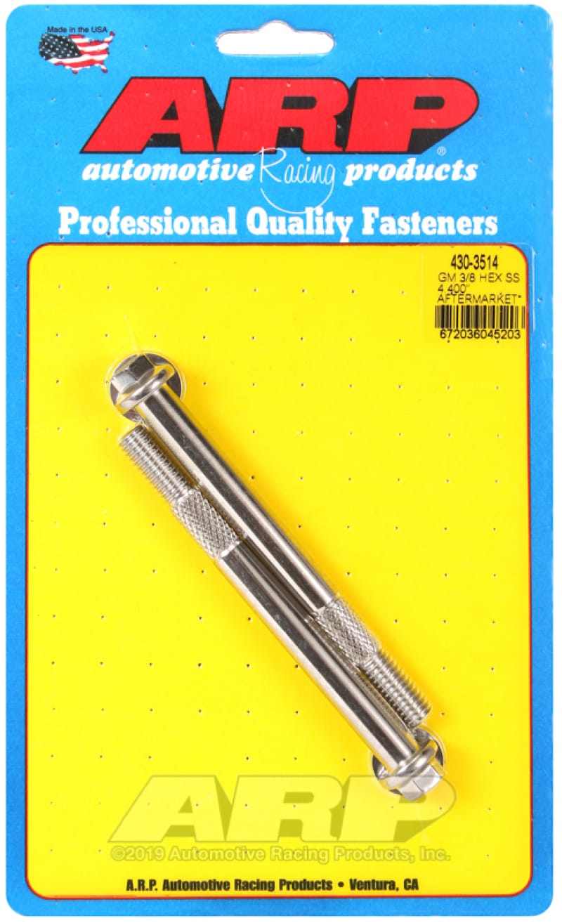 ARP — ARP GM 3/8 X 4.400in Hex SS Starter Bolt Kit