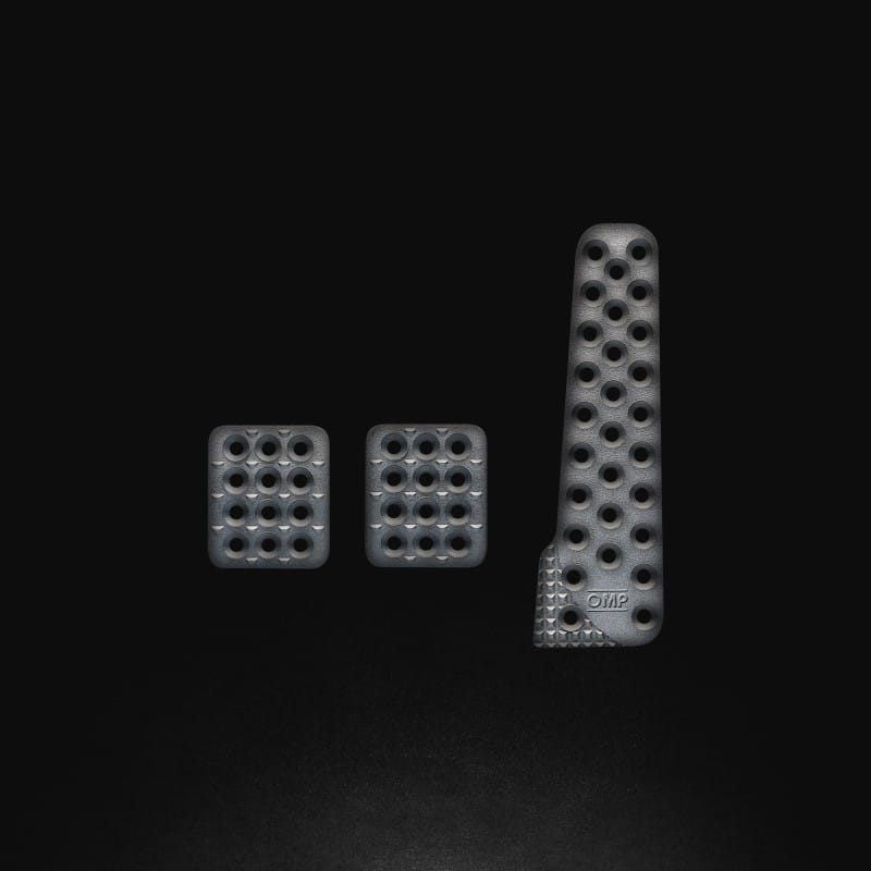 OMP — OMP Racing Pedals - Silver (Set of 3)