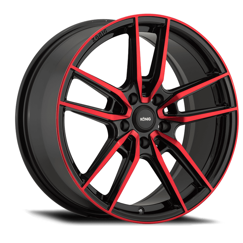 Konig — Konig Myth 18x8 5x114.3 ET43 Gloss Black w/ Red Tinted Clearcoat