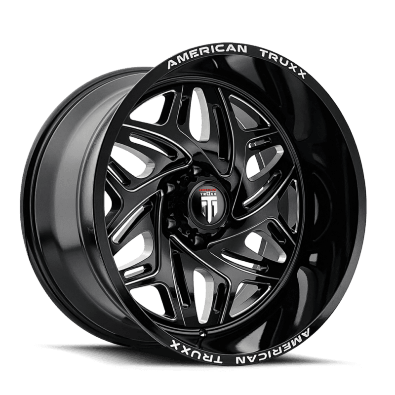 American Truxx — American Truxx AT1914 Euphoria 20x10 / 5x127 BP / -19mm Offset / 78.1mm Hub Gloss Black Milled Wheel
AT AT1914