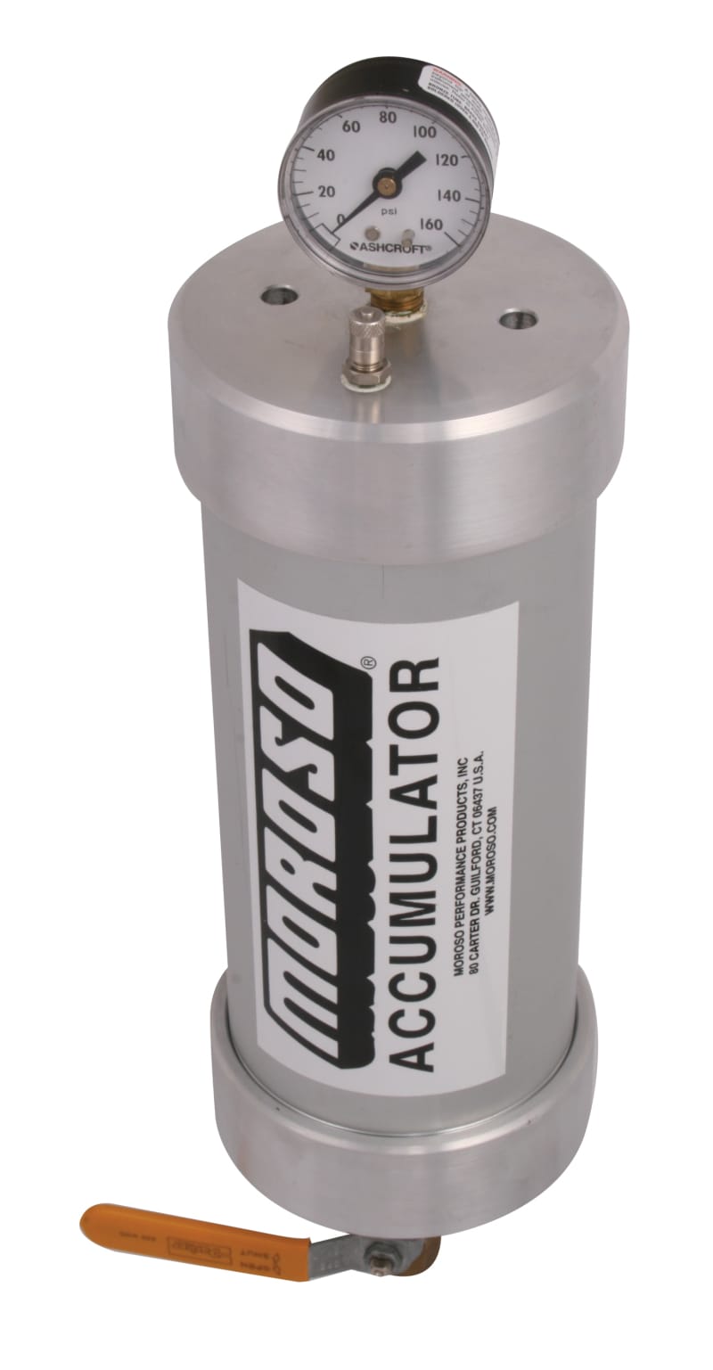 Moroso — Moroso Oil Accumulator - Heavy Duty - 1.5 Quart - 12in x 4.25in