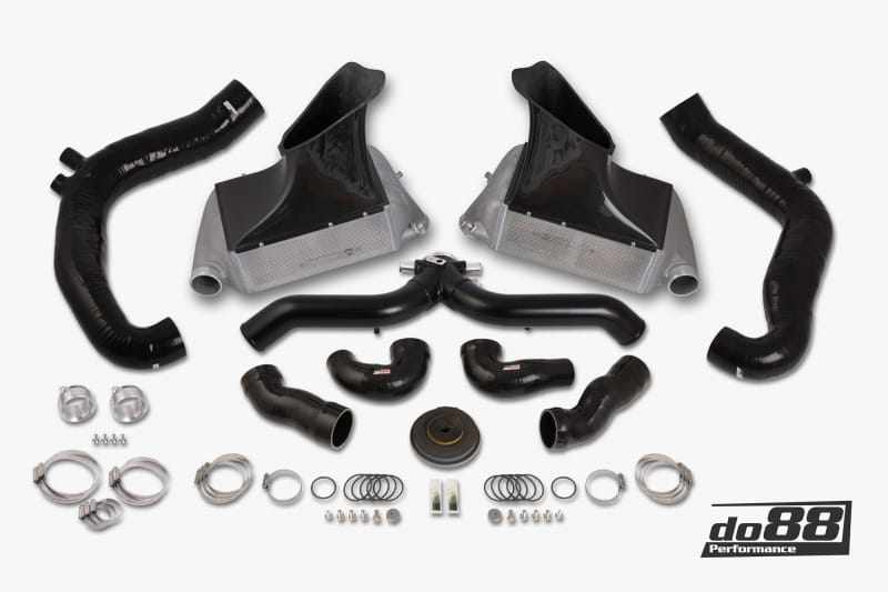 do88 — do88 10-12 Porsche 911 Turbo/Turbo S (997.2) BigPack Intercooler Kit w/Black Pipe + Inlets