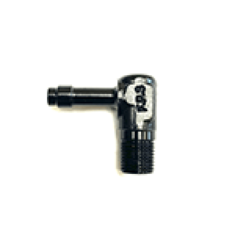 Fragola — Fragola 1/4 Hose Barb x 1/8 NPT 90 Degree Low Profile - Black