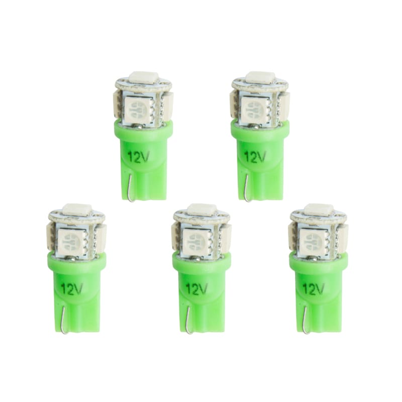 AutoMeter — Autometer Green LED Replacement Bulb T3 Wedge - (Pack of 5)
LED T3 BLB KT GRN 5