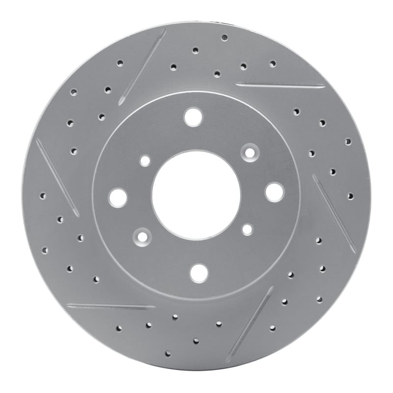 R1 Concepts — R1 98-02 Acura Cl Front Left Drilled & Slotted Geo-Carbon Rotor