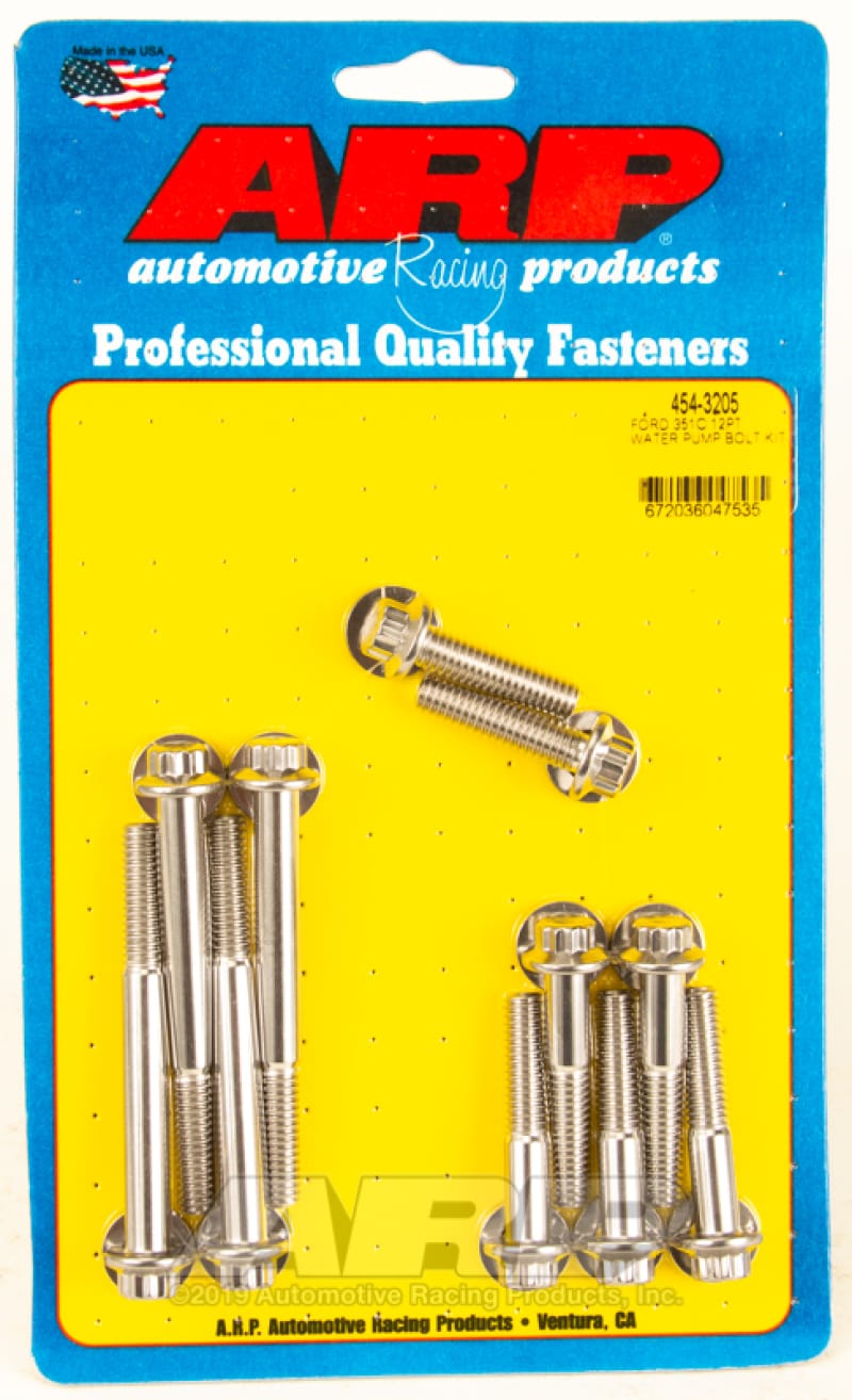 ARP — ARP Ford 351C SS 12pt Water Pump Bolt Kit