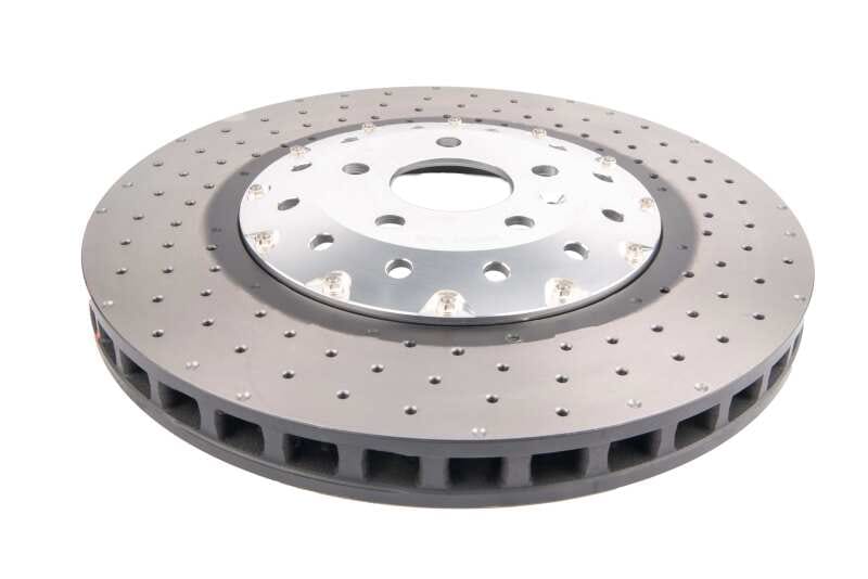 DBA — DBA 14-18 Audi RS7 Iron Rotors Front 5000 Series Drilled & Slotted Rotor w/Silver Hat
Brake Rotor