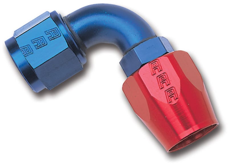 Russell — Russell Performance -8 AN Red/Blue 90 Degree Full Flow Hose End
Hose Fitting