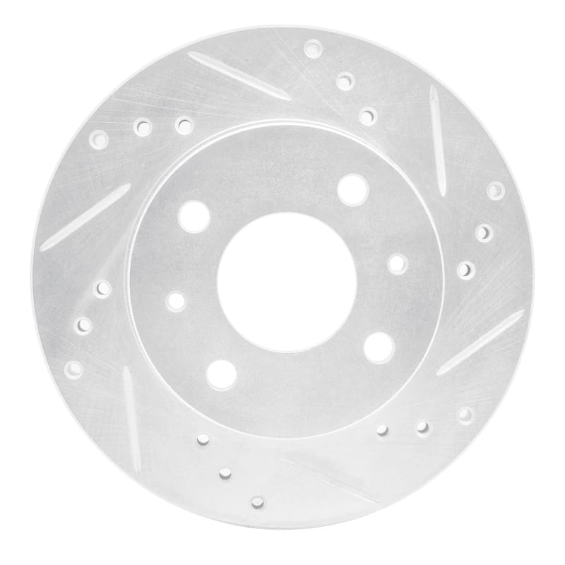R1 Concepts — R1 95-00 Nissan 200SX Front Right Drilled & Slotted Silver Brake Rotor
R1 Brake Rotor Drill