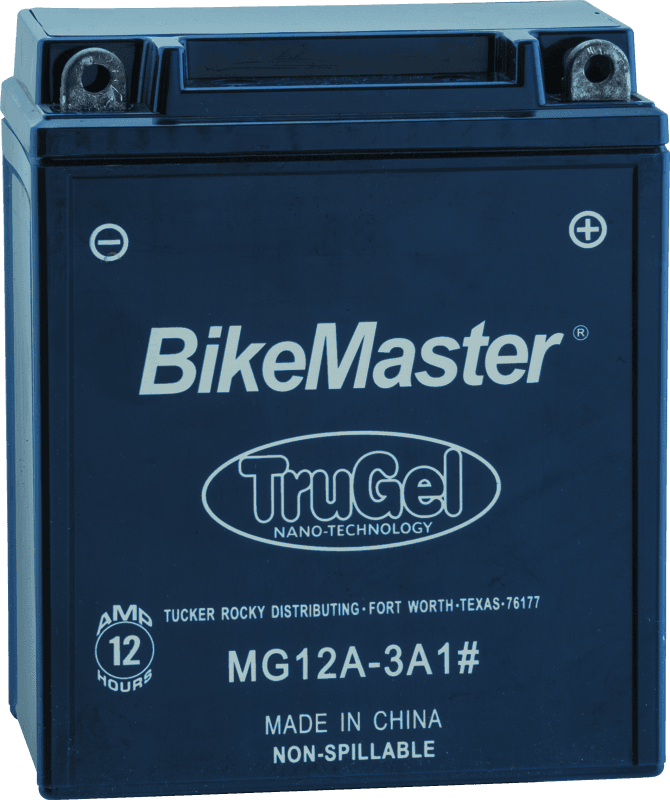 BikeMaster — MG12A-3A1 Battery, 134mm L x 80mm W x 161mm H, 170 CCA