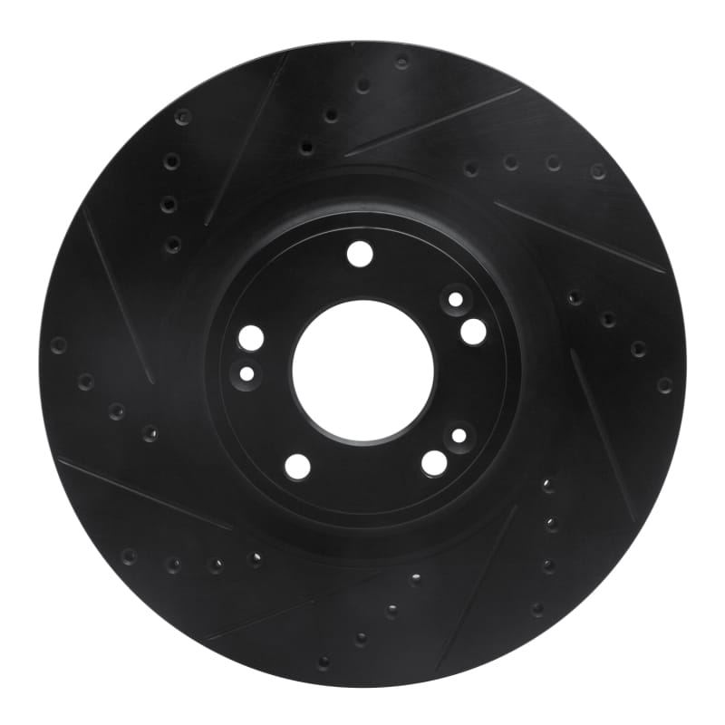 R1 Concepts — R1 09-14 Hyundai Genesis Sedan Front Left Drilled & Slotted Black Brake Rotor
R1 Brake Rotor Drill