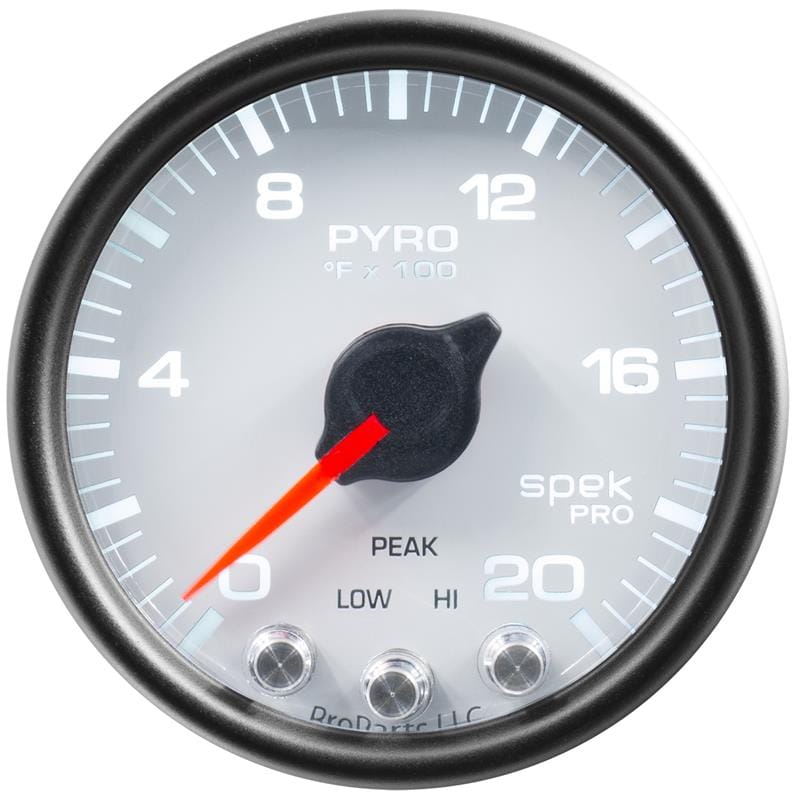 AutoMeter — Autometer Spek-Pro Gauge Pyro. (Egt) 2 1/16in 2000f Stepper Motor W/Peak & Warn Wht/Blk
GA 2" EGT WCB SPEK