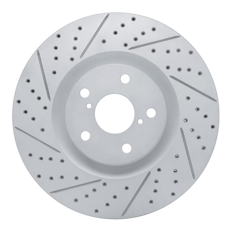 R1 Concepts — R1 09-11 Lexus Is350 Left Front Drilled & Slotted Geo-Carbon Rotor