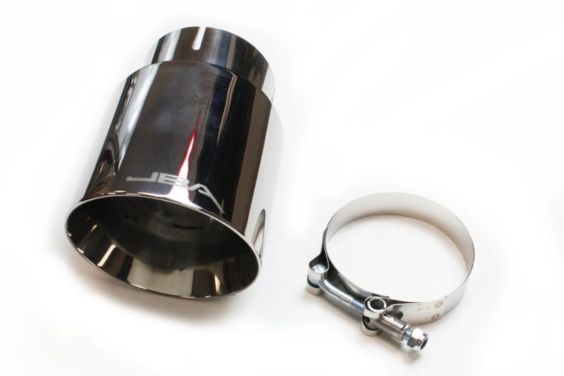 JBA — JBA 3in x 4in x 7-5/8in Double Wall Polished Chrome Tip - Clamp On
Chrome Tip