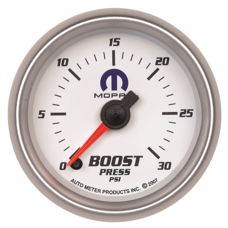 AutoMeter — Autometer Mopar 52.4mm FSE 0-30 PSI Boost Gauge
MOPAR #77060060, 2-1