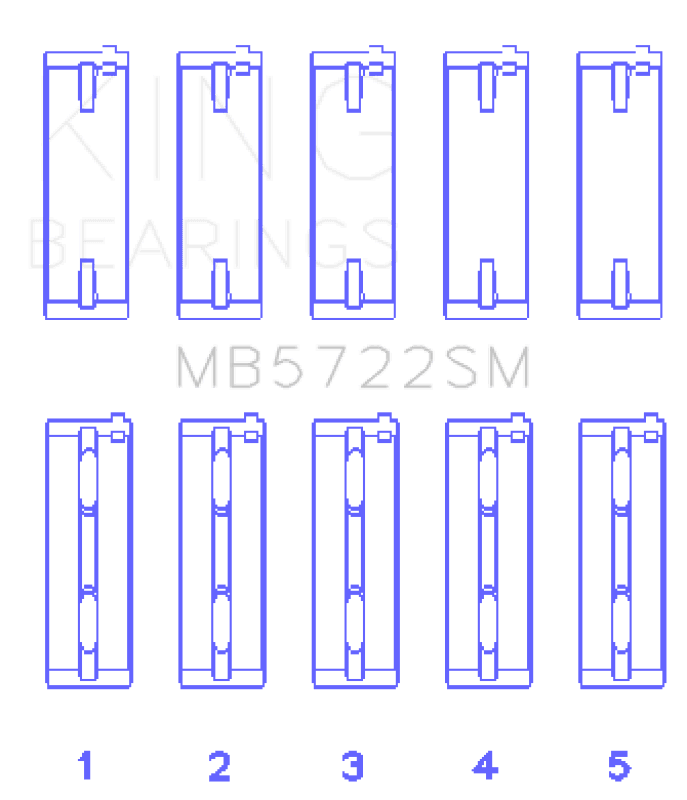 King Engine Bearings — King Engine Bearings Mitsubishi 4B11T Turbo Evo X/2007+ (Size +0.50mm) Main Bearing Set
Engine Bearing