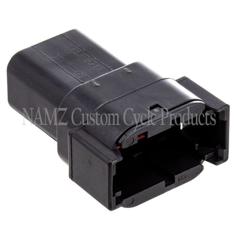 NAMZ — NAMZ Deutsch DTM 8-Position Receptacle w/8 Stamped Terminals & Wedgelock - Black (HD 74108-98BK)