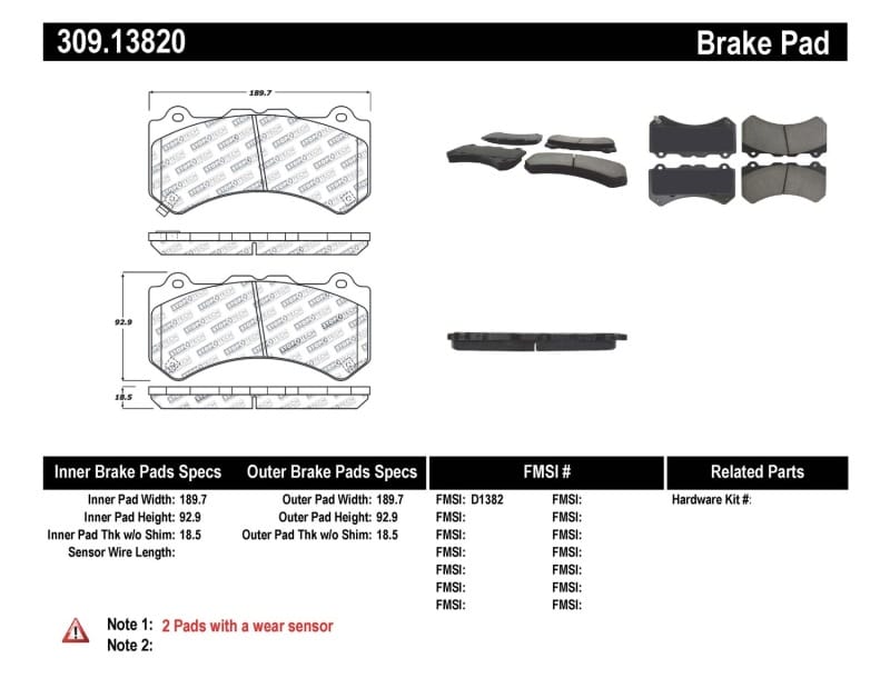 Stoptech — StopTech Performance Brake Pads
Sport Brake Pad