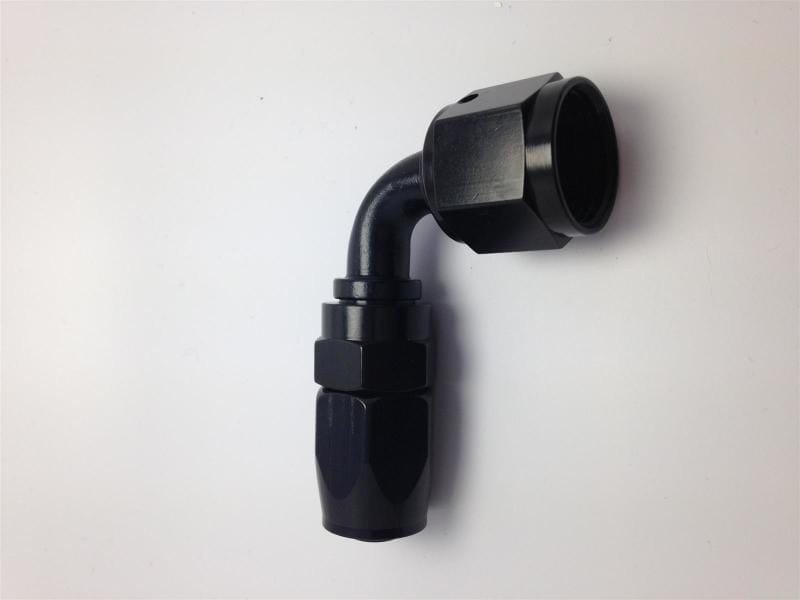 Fragola — Fragola -8AN Fem x -6AN Hose 90 Degree Reducing Hose End - Black