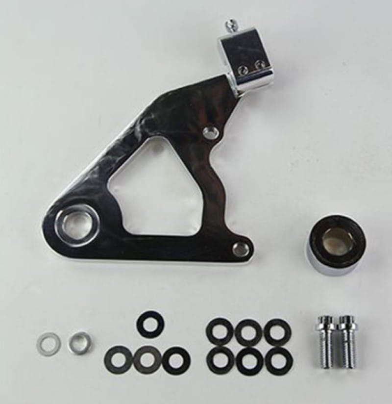 Wilwood — Wilwood Caliper Mounting Kit Polished w/Bracket GP310 2000-Present Softail
BRACKET,KIT