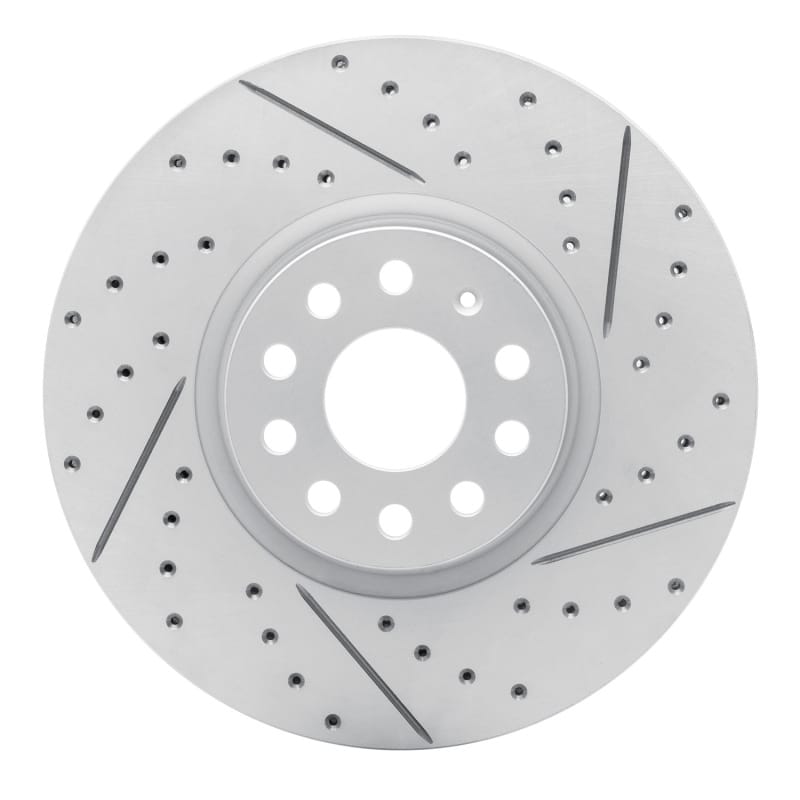 R1 Concepts — R1 18-25 Volkswagen Atlas Front Right Drilled & Slotted Geo-Carbon Rotor