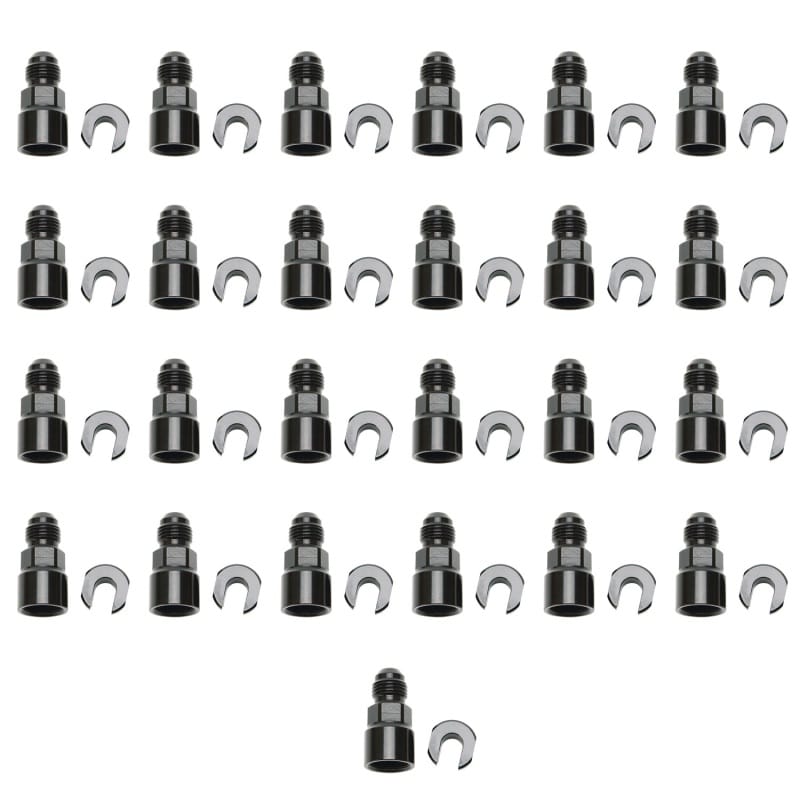 Russell — Russell Performance -6 AN Male to 3/8in SAE Quick-Disc Female EFI Adapter Fitting(Bulk Qty 25)-Black
Adapter Fitting