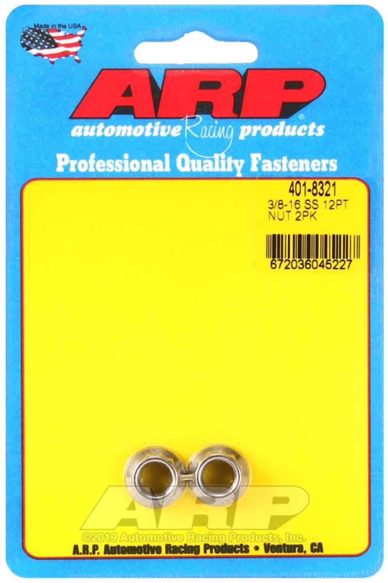 ARP — ARP 3/8-16 SS 12pt Nut Kit