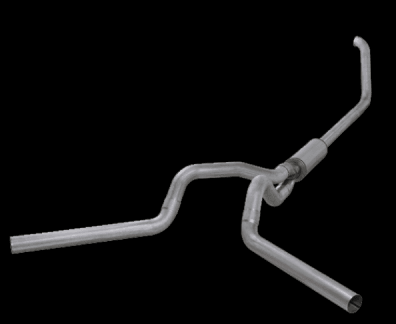 Diamond Eye Performance — Diamond Eye KIT 4in Turbo Back DUAL AL: 00-03 FORD 7.3L F250/F350 W/ PYROMETER PLUG