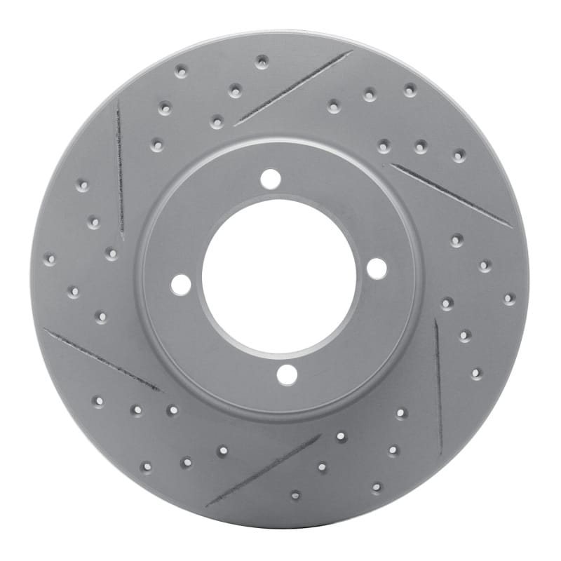 R1 Concepts — R1 70-73 Nissan 240Z Front Left Drilled & Slotted Geo-Carbon Rotor