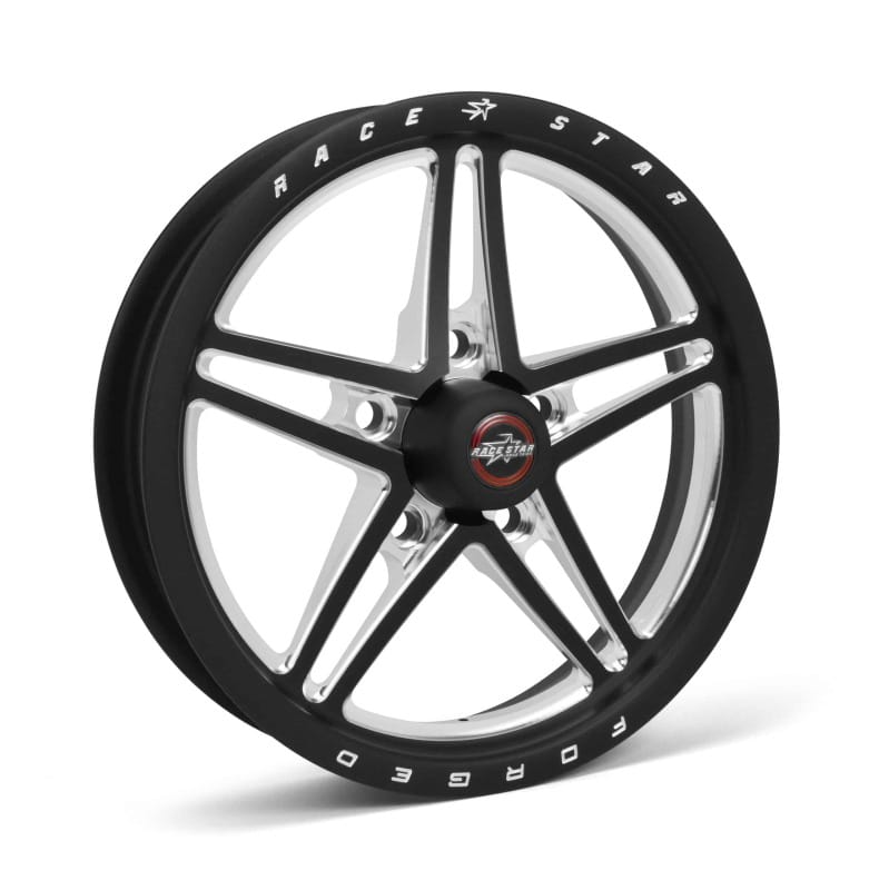 Race Star — Race Star 63 Pro Forged 15x3.50 Lug Mount 5x4.50 BC / 2.25in. BS Wheel - Black Anodized/Machined