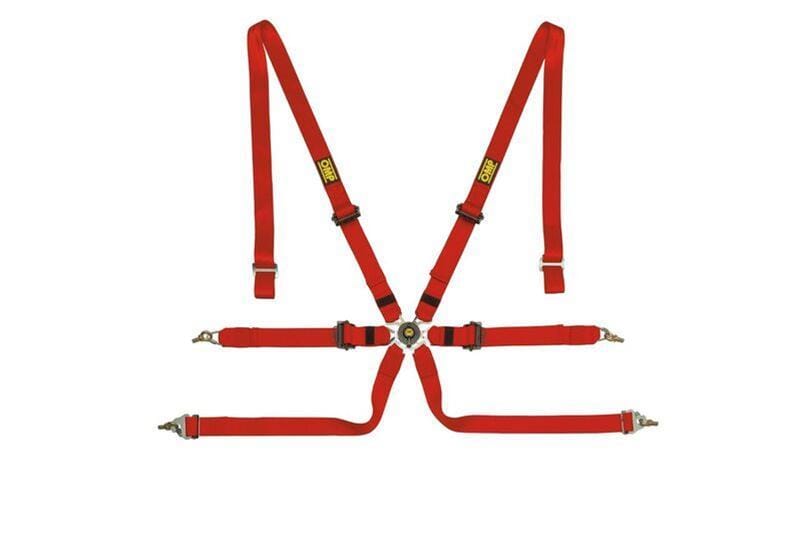 OMP — OMP Safety Harness One 2In Pull Down - Red (Fia 8853-2016)